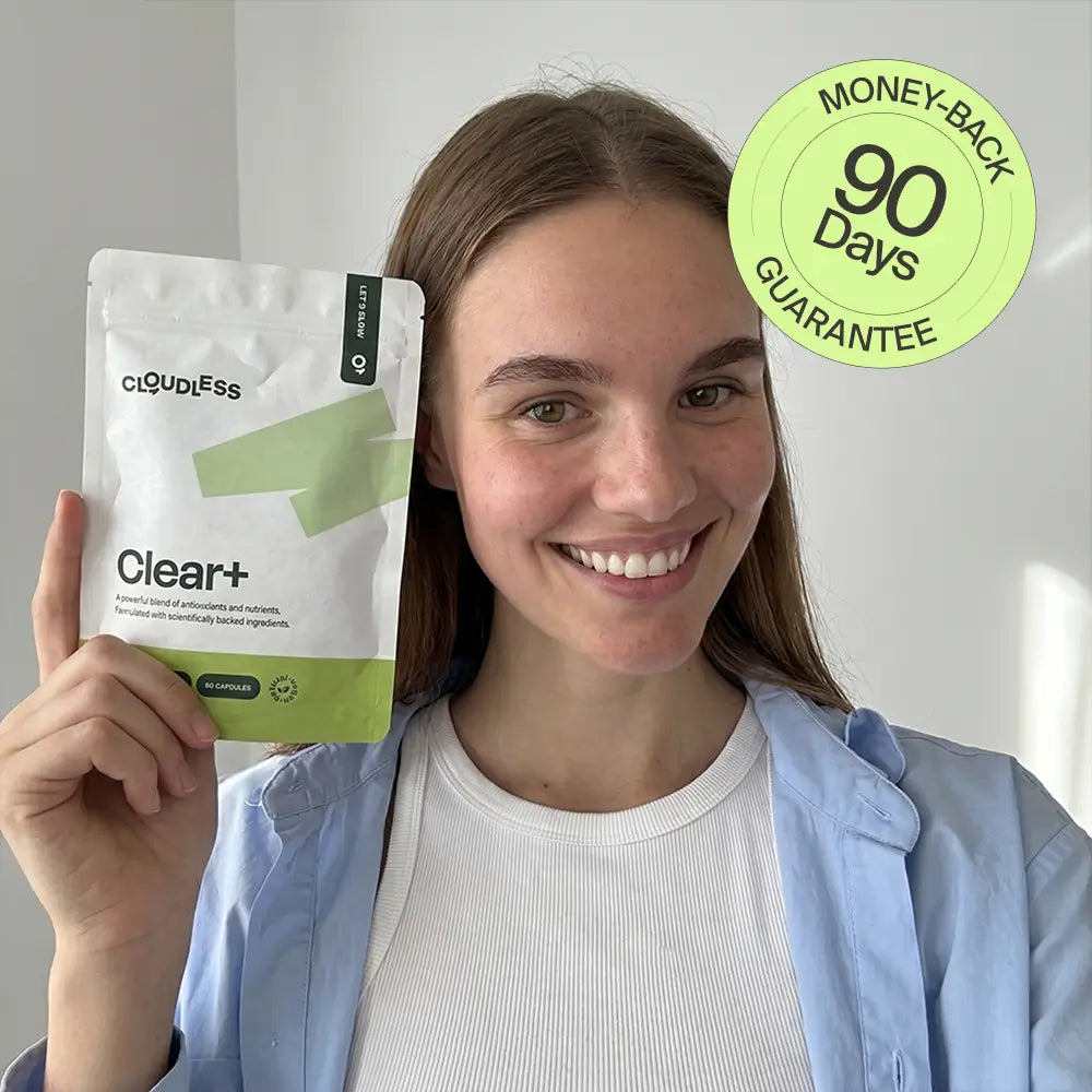 Cloudless Clear+ Supplement mit 90 Tage Geld-zurück-Garantie